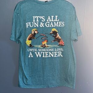 🌭American Fido Graphic Tee•L•Blue